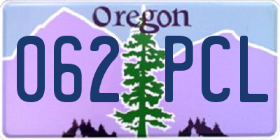 OR license plate 062PCL