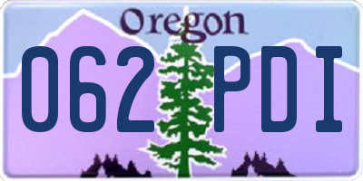 OR license plate 062PDI