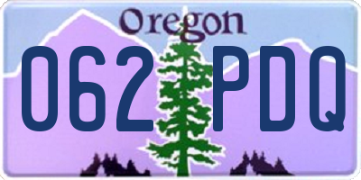 OR license plate 062PDQ