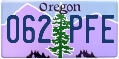 OR license plate 062PFE