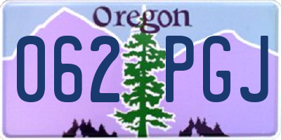 OR license plate 062PGJ