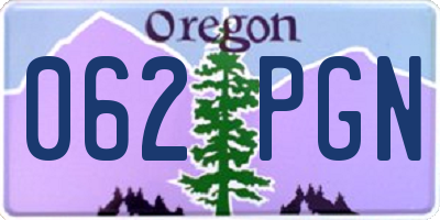 OR license plate 062PGN