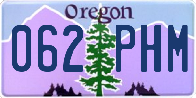 OR license plate 062PHM