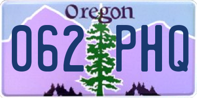 OR license plate 062PHQ