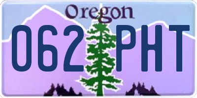 OR license plate 062PHT