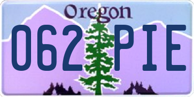 OR license plate 062PIE