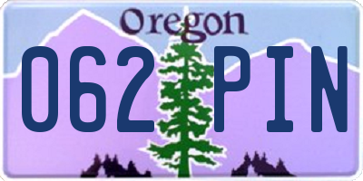 OR license plate 062PIN