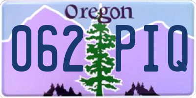 OR license plate 062PIQ