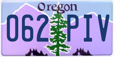 OR license plate 062PIV