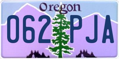 OR license plate 062PJA