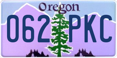 OR license plate 062PKC