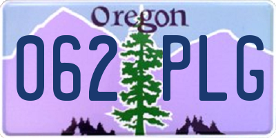 OR license plate 062PLG