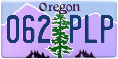 OR license plate 062PLP