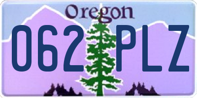 OR license plate 062PLZ
