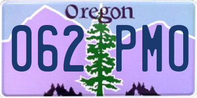 OR license plate 062PMO