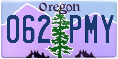 OR license plate 062PMY