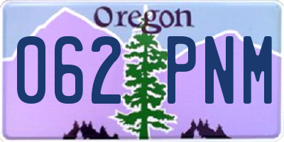OR license plate 062PNM