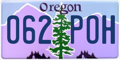 OR license plate 062POH