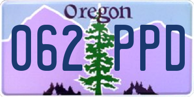 OR license plate 062PPD