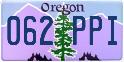 OR license plate 062PPI