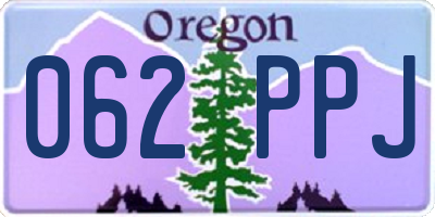 OR license plate 062PPJ