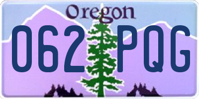 OR license plate 062PQG