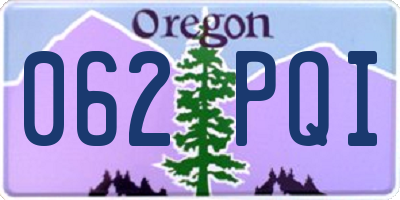 OR license plate 062PQI