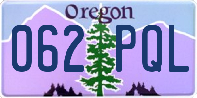 OR license plate 062PQL