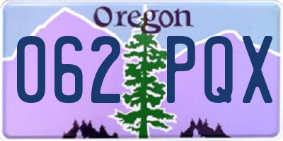 OR license plate 062PQX