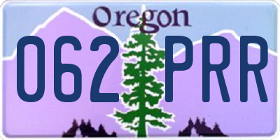 OR license plate 062PRR