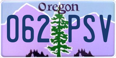 OR license plate 062PSV
