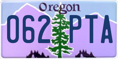 OR license plate 062PTA