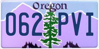 OR license plate 062PVI