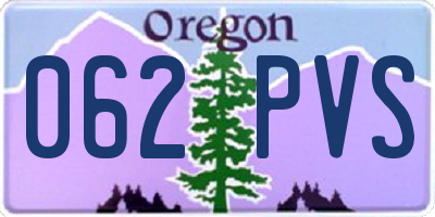OR license plate 062PVS