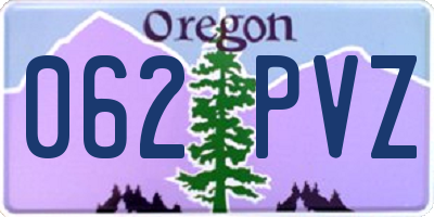 OR license plate 062PVZ