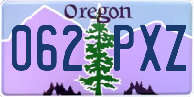 OR license plate 062PXZ