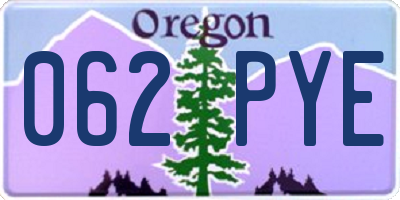 OR license plate 062PYE