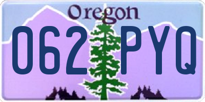 OR license plate 062PYQ