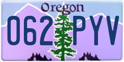 OR license plate 062PYV