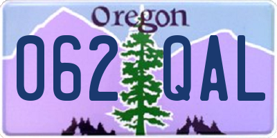 OR license plate 062QAL