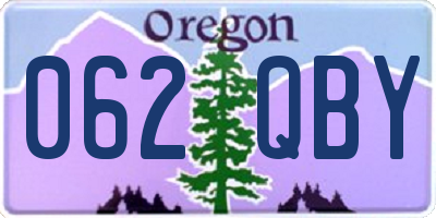 OR license plate 062QBY