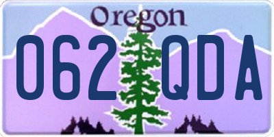 OR license plate 062QDA