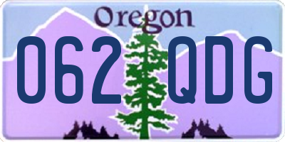 OR license plate 062QDG