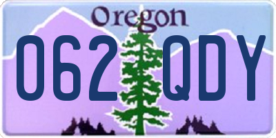 OR license plate 062QDY