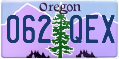 OR license plate 062QEX