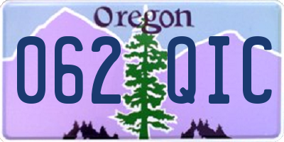 OR license plate 062QIC