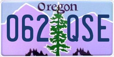 OR license plate 062QSE
