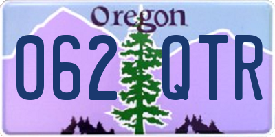 OR license plate 062QTR