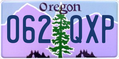 OR license plate 062QXP