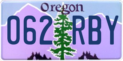 OR license plate 062RBY
